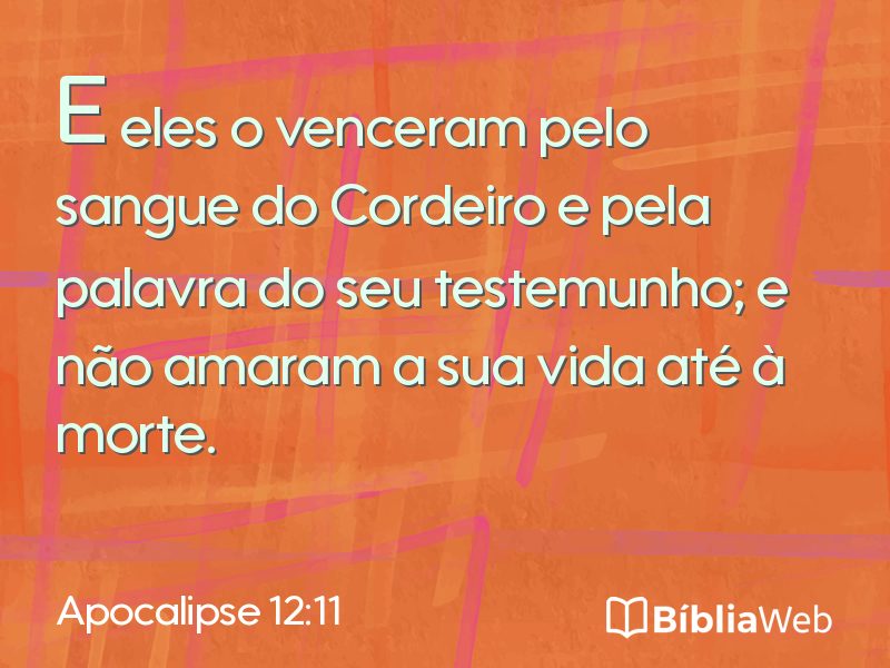 Apocalipse 12:11 em imagem para compartilhar