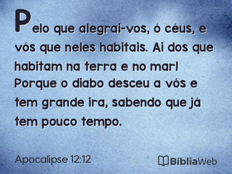 Apocalipse 12:12 em imagem para compartilhar