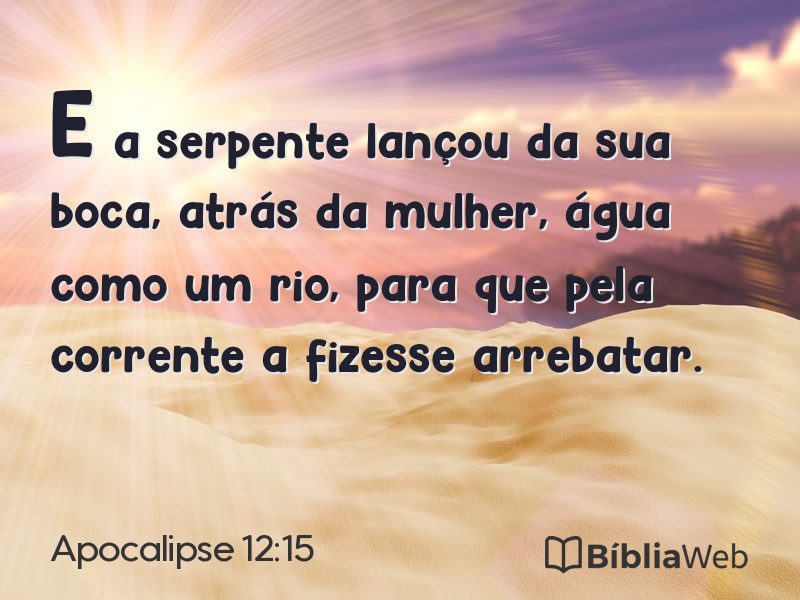 Apocalipse 12:15 em imagem para compartilhar