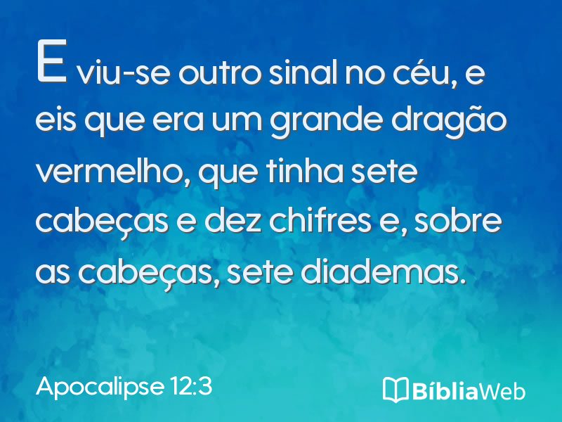 Apocalipse 12:3 em imagem para compartilhar