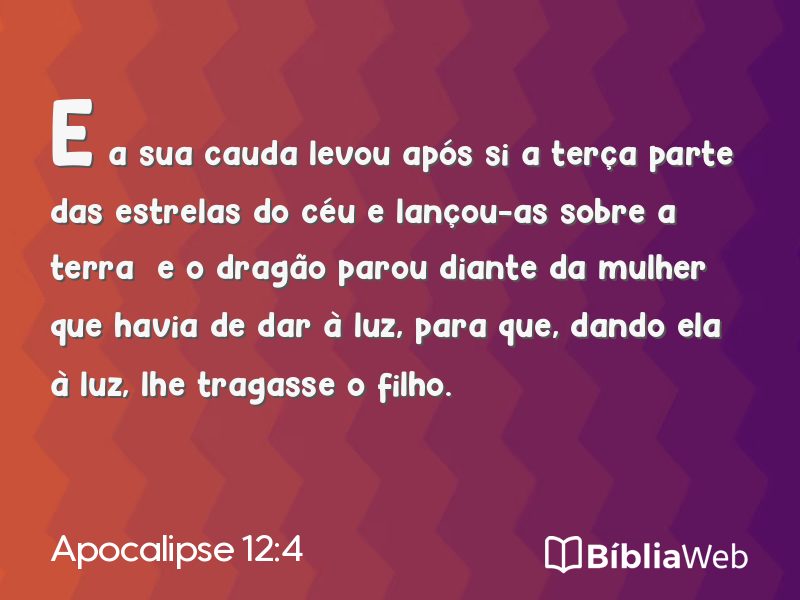 Apocalipse 12:4 em imagem para compartilhar