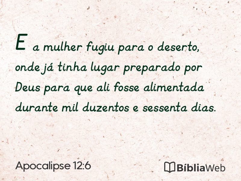 Apocalipse 12:6 em imagem para compartilhar