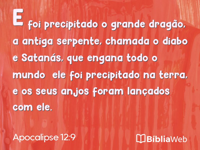 Apocalipse 12:9 em imagem para compartilhar