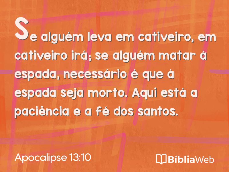 Apocalipse 13:10 em imagem para compartilhar
