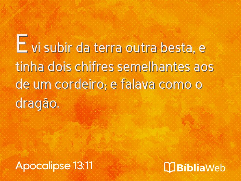 Apocalipse 13:11 em imagem para compartilhar