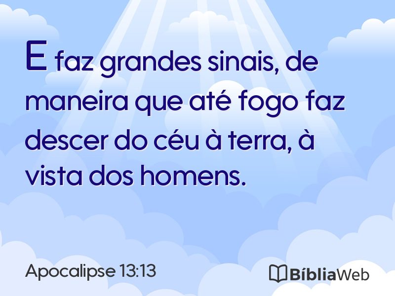 Apocalipse 13:13 em imagem para compartilhar