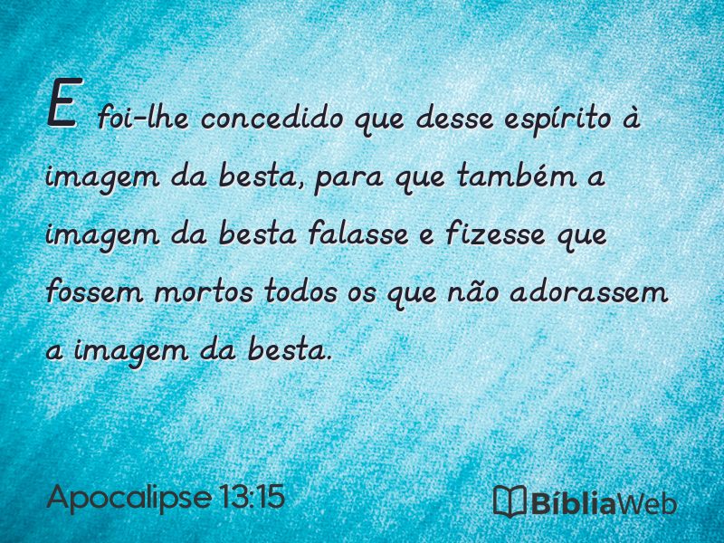 Apocalipse 13:15 em imagem para compartilhar