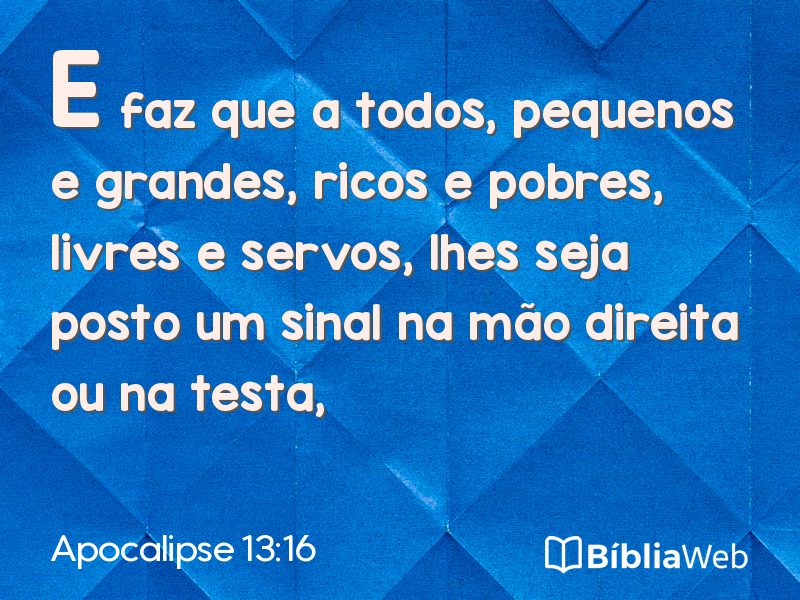 Apocalipse 13:16 em imagem para compartilhar