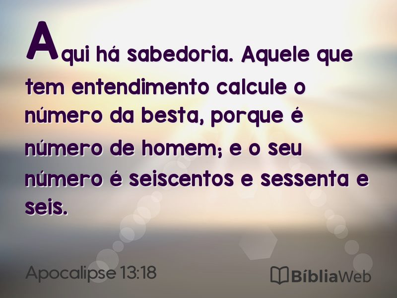 Apocalipse 13:18 em imagem para compartilhar