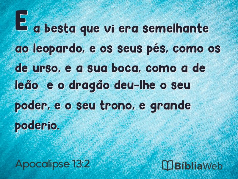 Apocalipse 13:2 em imagem para compartilhar