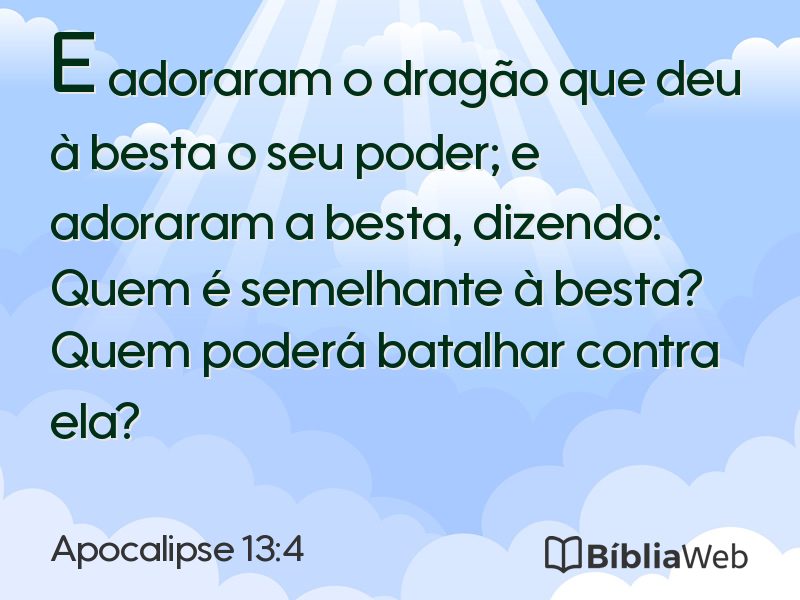 Apocalipse 13:4 em imagem para compartilhar