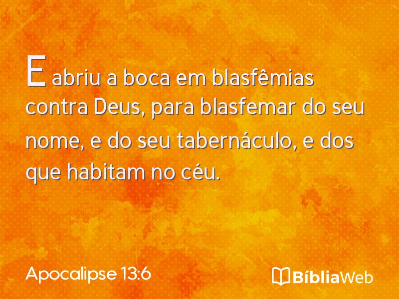 Apocalipse 13:6 em imagem para compartilhar