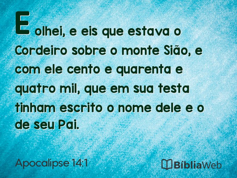 Apocalipse 14:1 em imagem para compartilhar