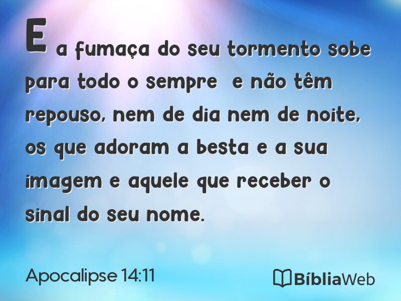Apocalipse 14:11 em imagem para compartilhar