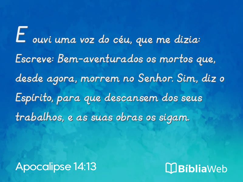 Apocalipse 14:13 em imagem para compartilhar