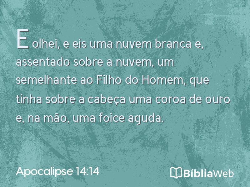 Apocalipse 14:14 em imagem para compartilhar
