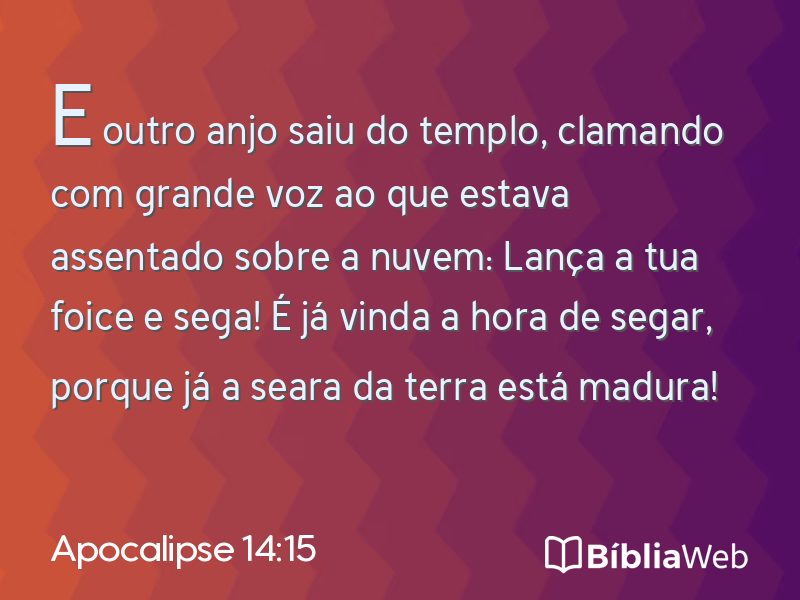 Apocalipse 14:15 em imagem para compartilhar