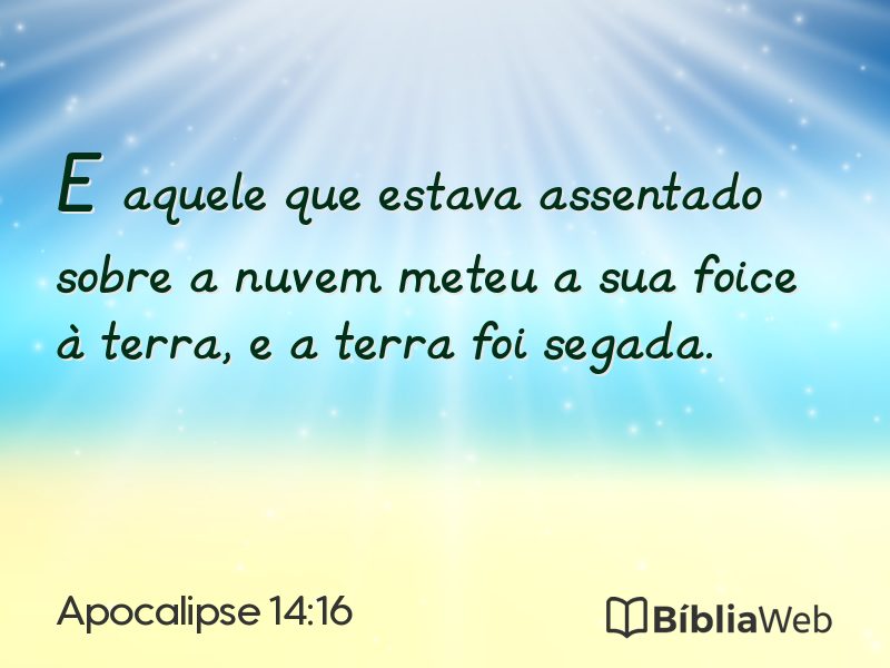Apocalipse 14:16 em imagem para compartilhar
