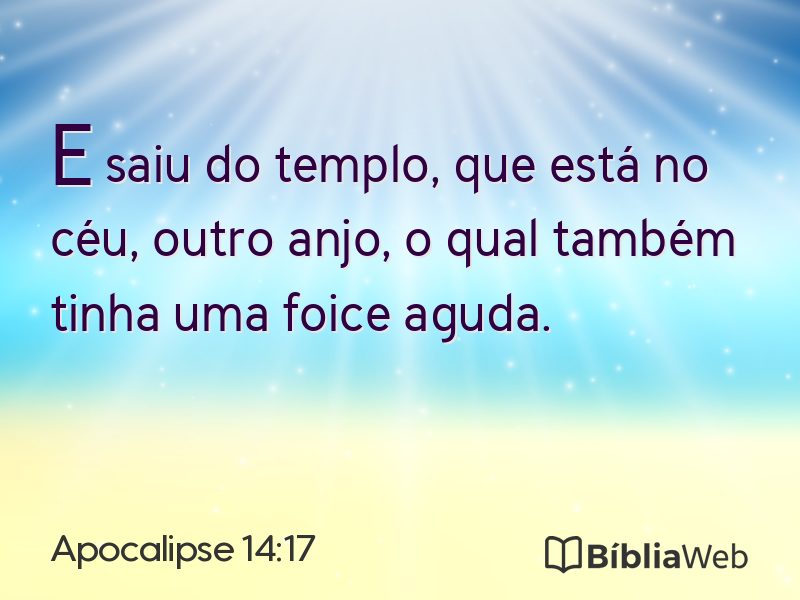 Apocalipse 14:17 em imagem para compartilhar