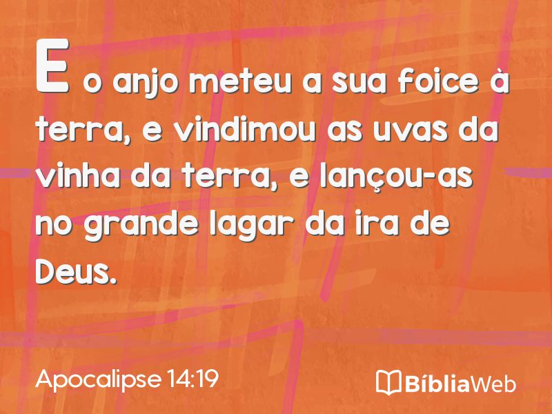 Apocalipse 14:19 em imagem para compartilhar