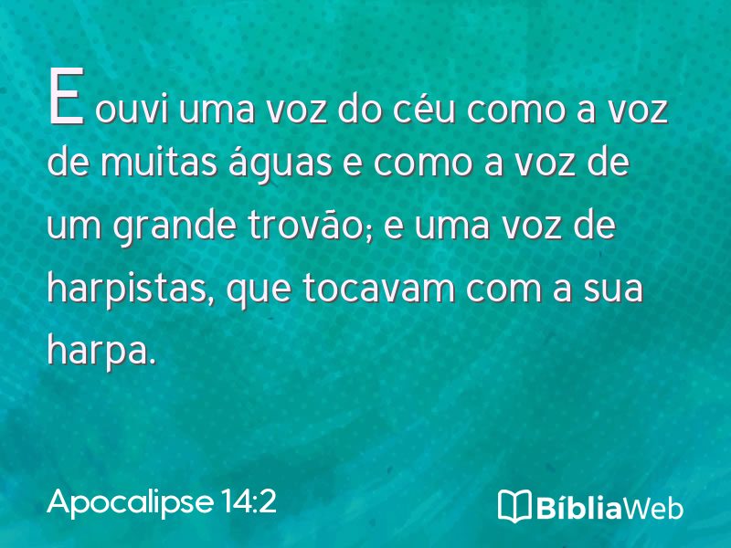 Apocalipse 14:2 em imagem para compartilhar
