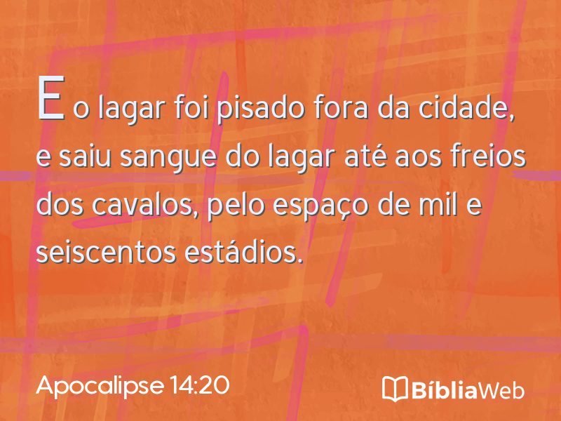Apocalipse 14:20 em imagem para compartilhar