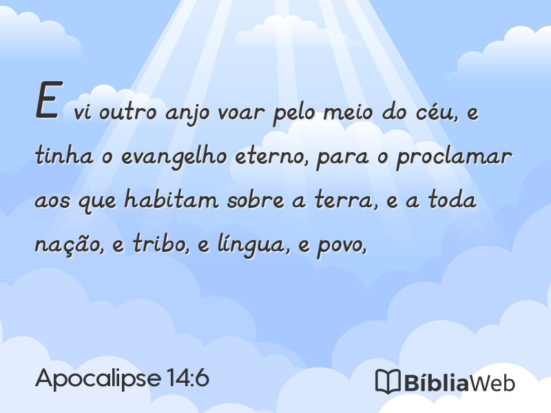 Apocalipse 14:6 em imagem para compartilhar