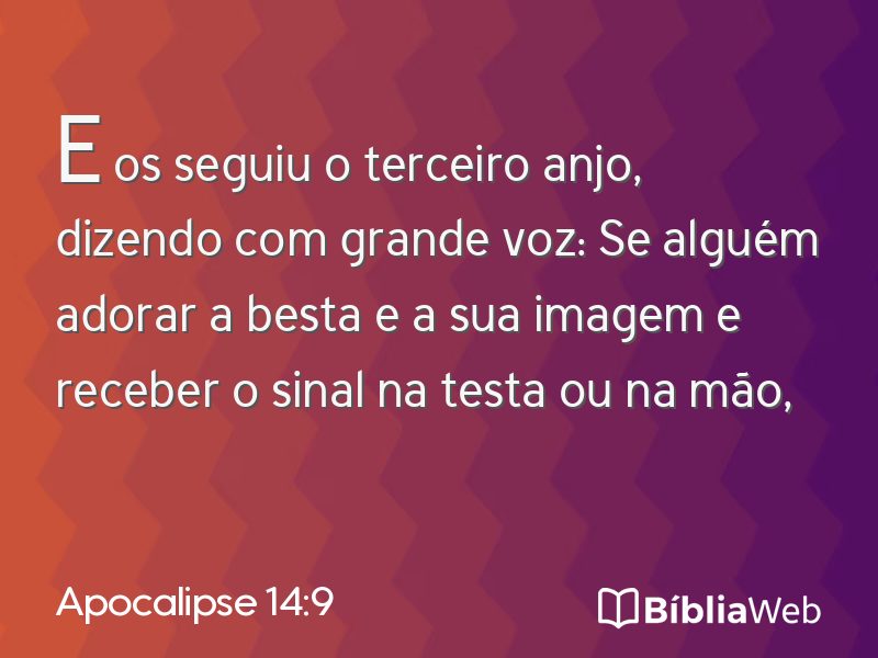 Apocalipse 14:9 em imagem para compartilhar