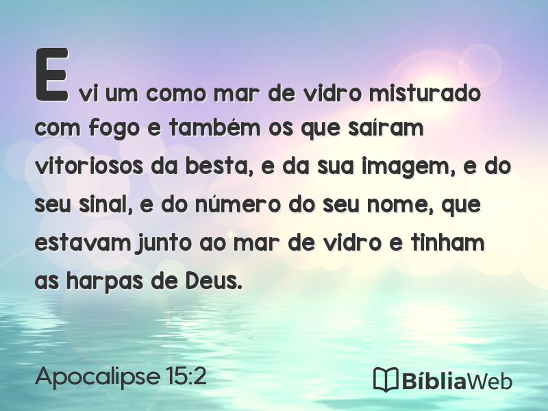 Apocalipse 15:2 em imagem para compartilhar