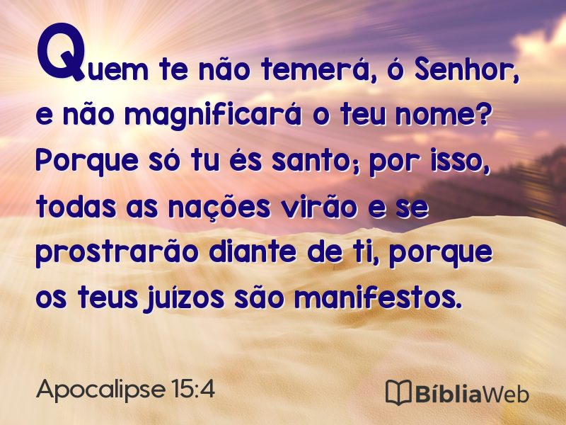 Apocalipse 15:4 em imagem para compartilhar