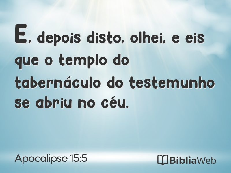Apocalipse 15:5 em imagem para compartilhar