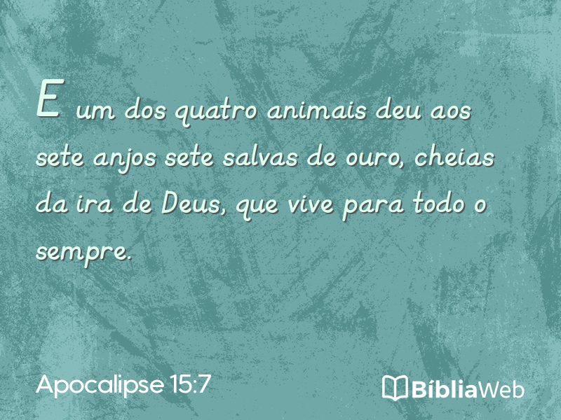 Apocalipse 15:7 em imagem para compartilhar