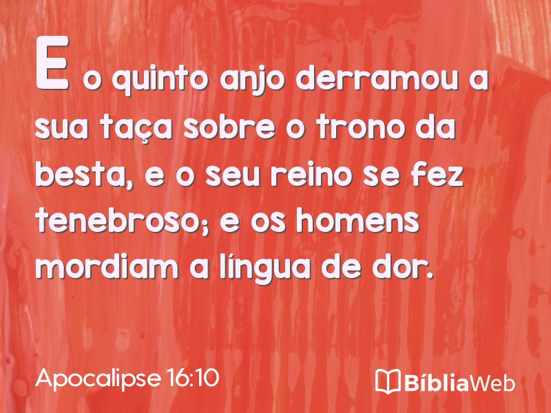 Apocalipse 16:10 em imagem para compartilhar