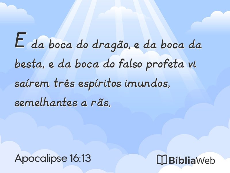 Apocalipse 16:13 em imagem para compartilhar