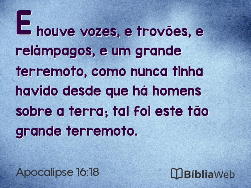 Apocalipse 16:18 em imagem para compartilhar