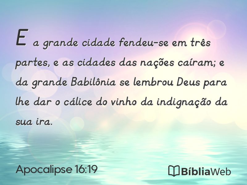 Apocalipse 16:19 em imagem para compartilhar