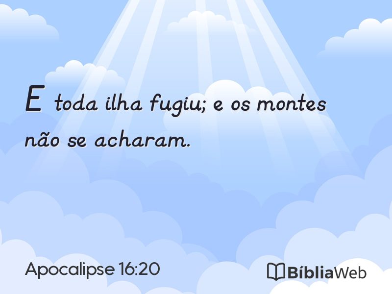 Apocalipse 16:20 em imagem para compartilhar