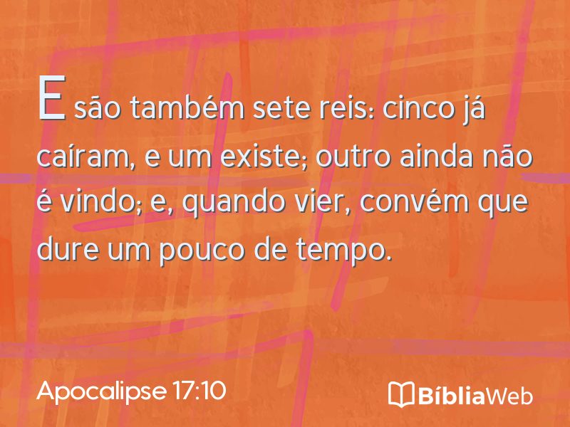Apocalipse 17:10 em imagem para compartilhar