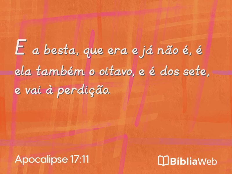 Apocalipse 17:11 em imagem para compartilhar