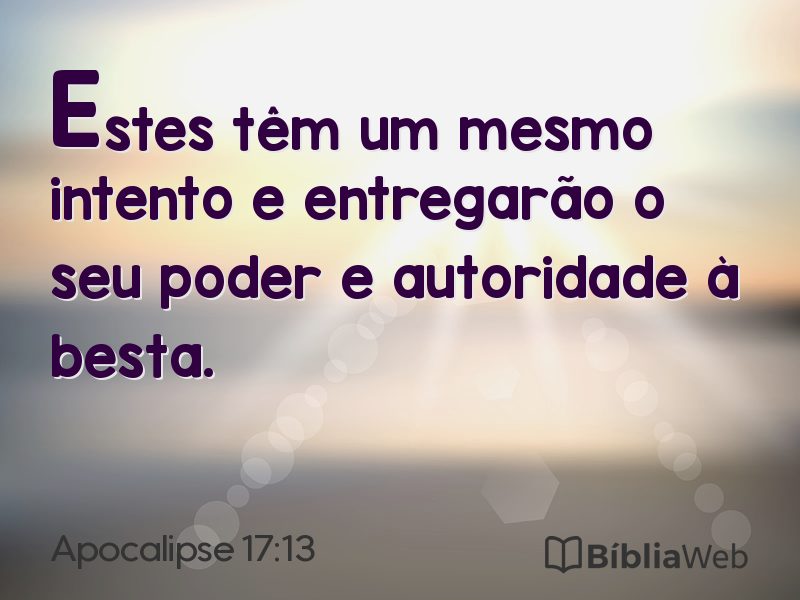 Apocalipse 17:13 em imagem para compartilhar