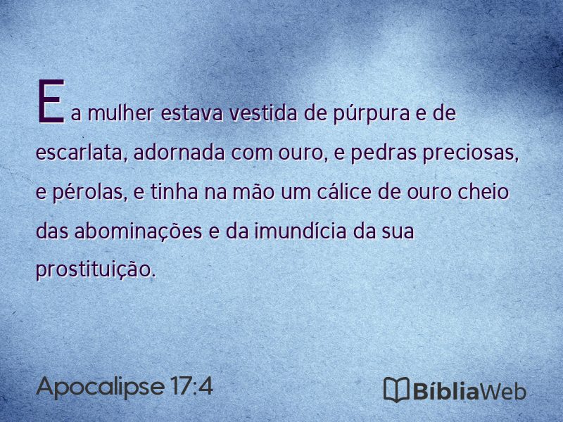Apocalipse 17:4 em imagem para compartilhar