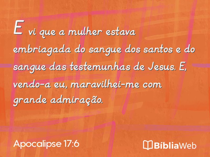 Apocalipse 17:6 em imagem para compartilhar