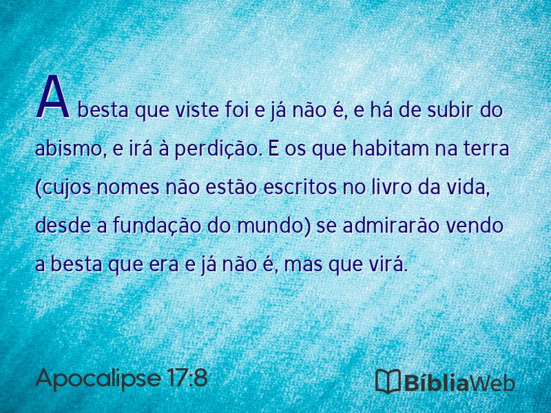 Apocalipse 17:8 em imagem para compartilhar