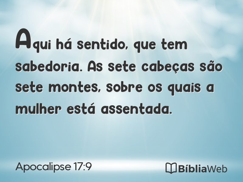 Apocalipse 17:9 em imagem para compartilhar