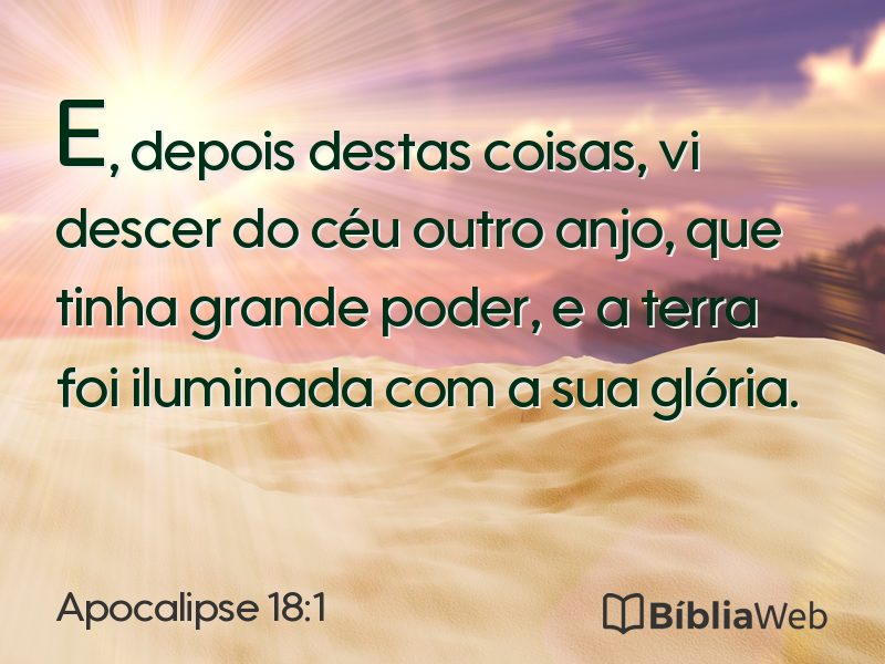 Apocalipse 18:1 em imagem para compartilhar