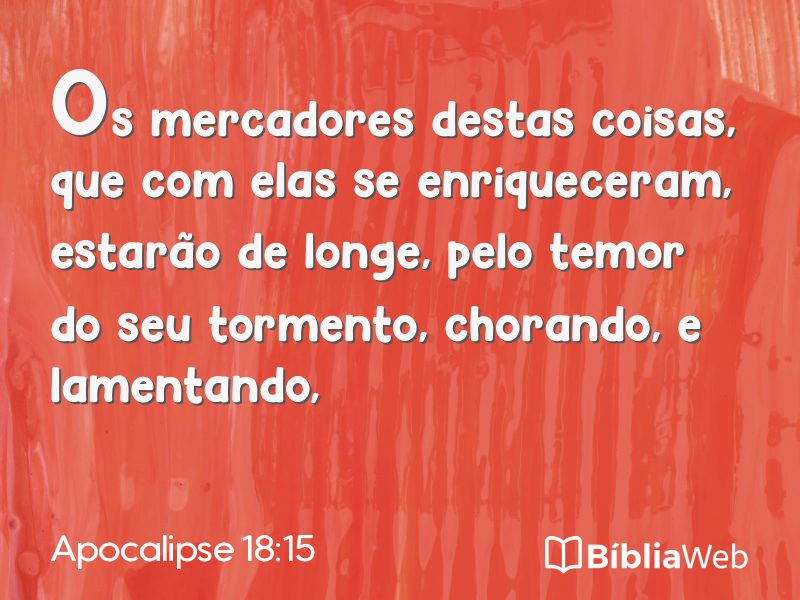 Apocalipse 18:15 em imagem para compartilhar