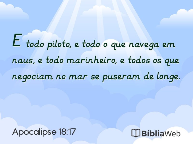 Apocalipse 18:17 em imagem para compartilhar