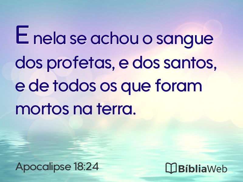 Apocalipse 18:24 em imagem para compartilhar
