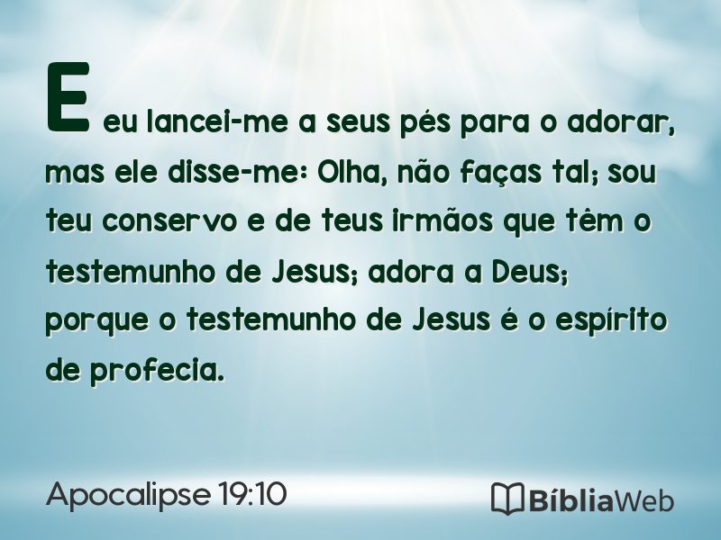 Apocalipse 19:10 em imagem para compartilhar