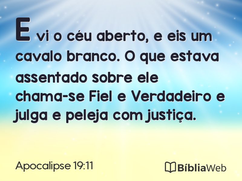 Apocalipse 19:11 em imagem para compartilhar